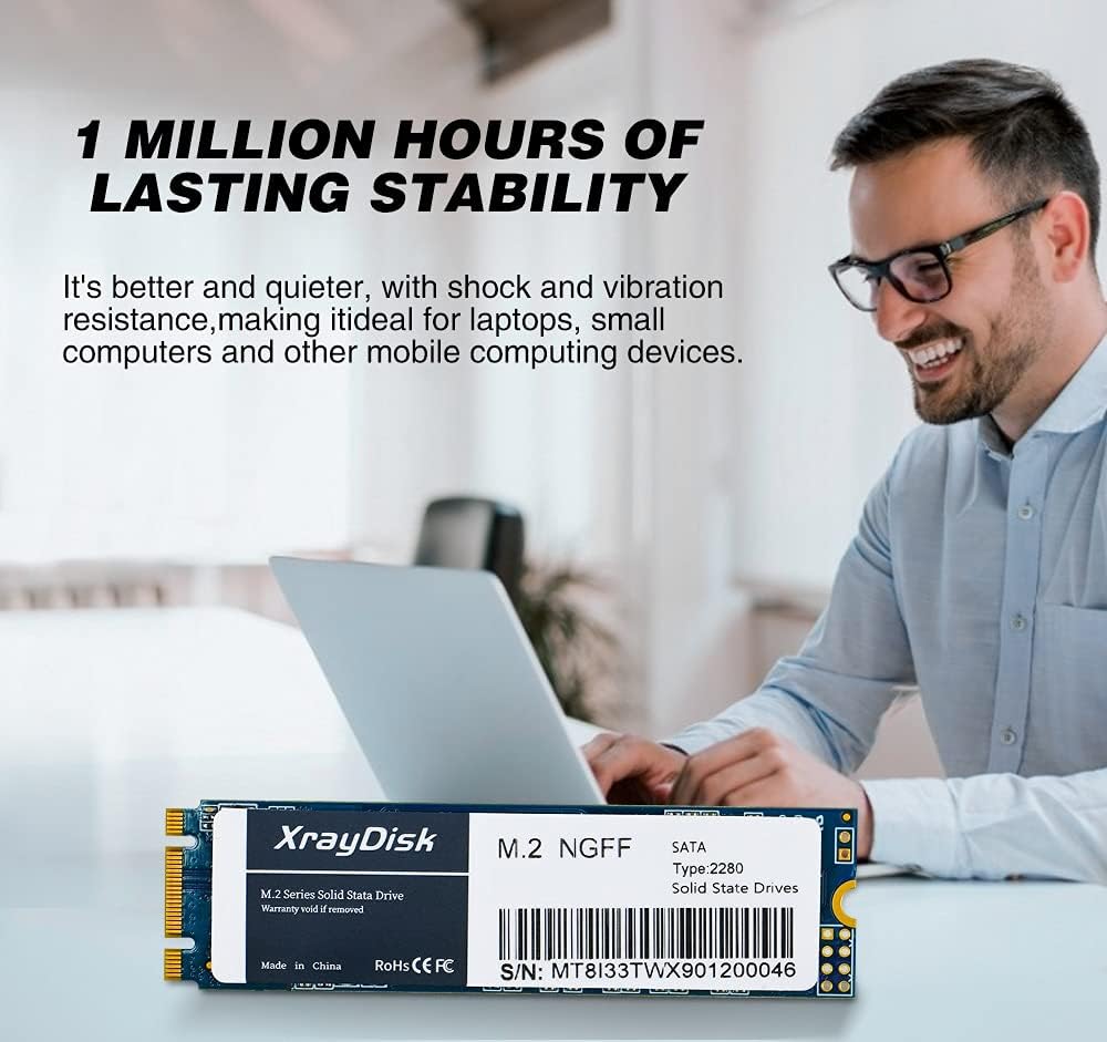 1TB M.2 2280 SATA III Internal Solid State Drive Pack of 2 Y90063