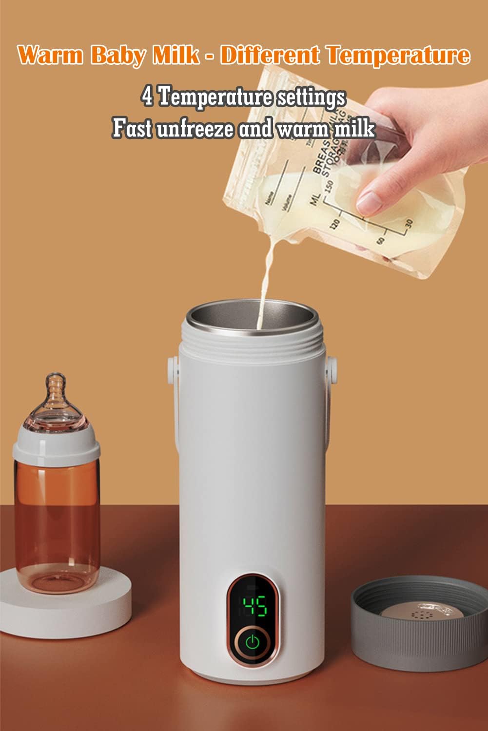 Cordless Portable Electric Kettle 400ML 304 Stainless Steel C4609