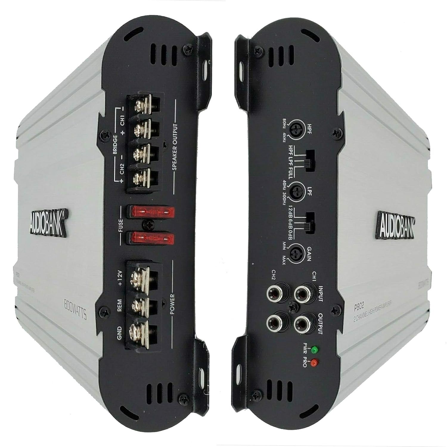 2 Channels 800 Watts Car Audio Stereo Amplifier S330817