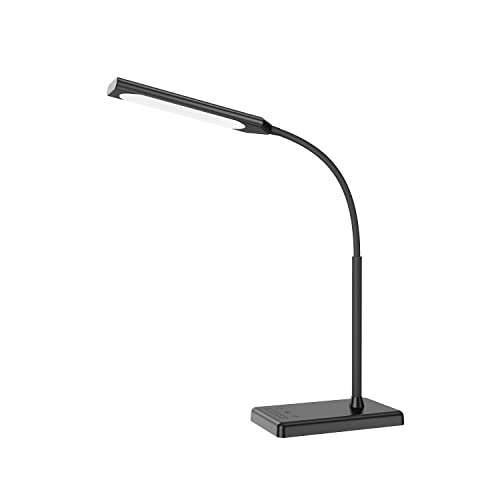 Clip on Table Lamp 3 Color Modes 10 Brightness Dimmable Reading Lamp 360° Rotatable Metal Gooseneck Desk Lamp U26853