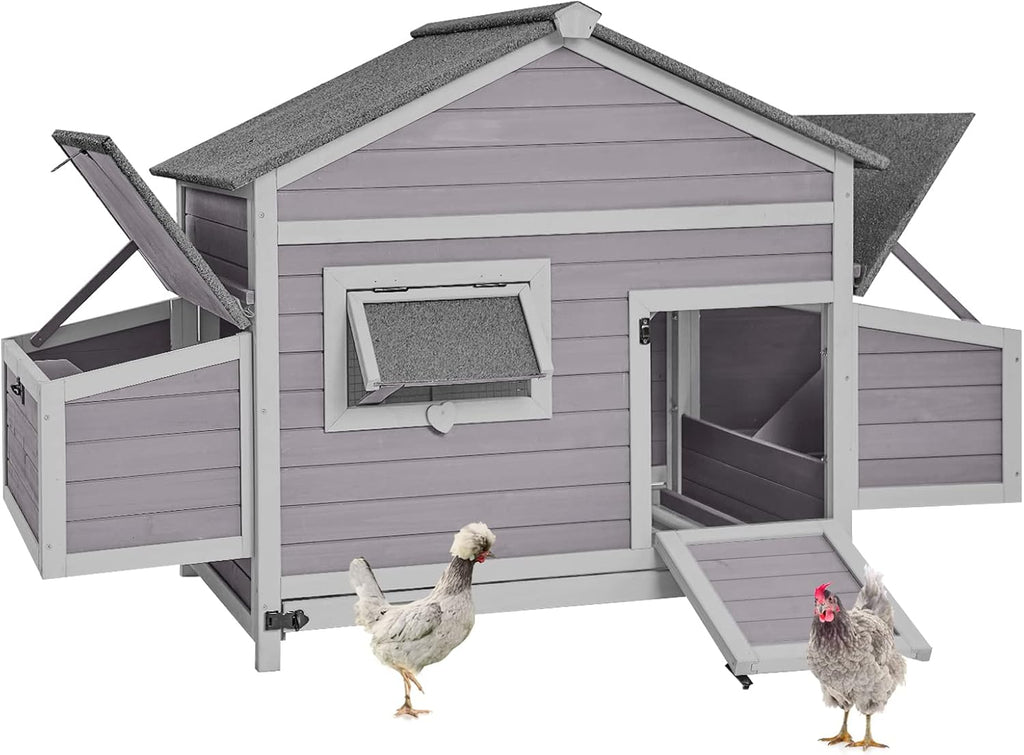 Chicken Coop Wooden Hen House with Large Nesting Box R701