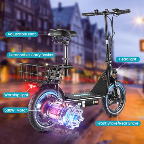 14" Tire 48V Electric Scooter with Seat F97521