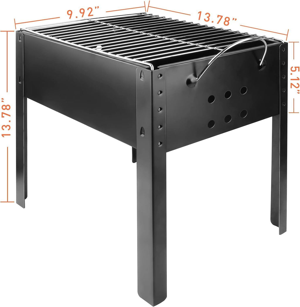 14" Portable Charcoal Barbecue Grill, Black R597204