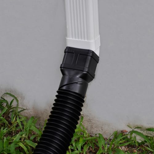 Black 7ft Flexible Downspout Extension, 1-Pack Y260180
