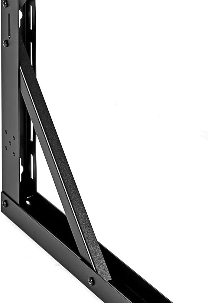 Black 15U Wall-Mount Open Frame Steel Network Equipment Rack P791