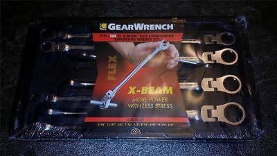 9 Piece SAE Flex Combination Ratcheting Wrench Set D704