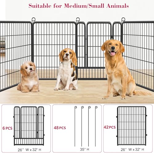 32inch 10 Panels Anti-Rust Dog Playpen A24035