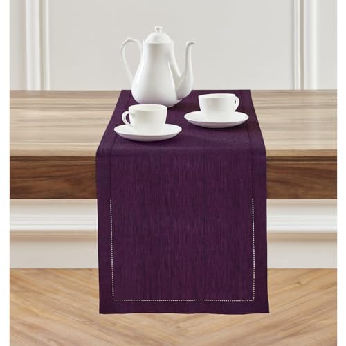 Linen Chambray Lavender Table Runner 120 Inches Long K9999