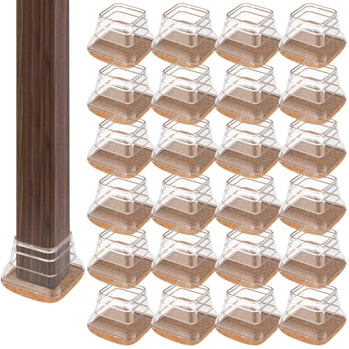 24Pcs Silicone Chair Leg Floor Protectors Covers Caps (Large) H1624