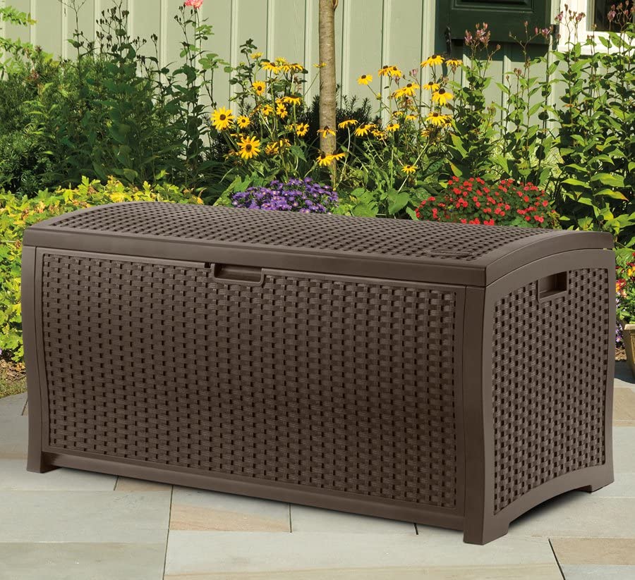 73 Gallon Mocha Brown Resin Deck Box M91519
