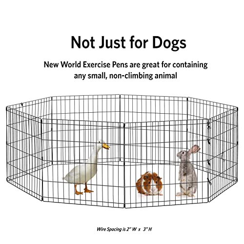 Black 24-Inch Folding Metal Dog Exercise Pen X332155