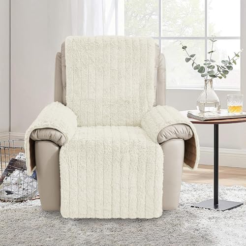 Plush Recliner Slipcover 23 Inches Artificial Wool Quilted Cover V574091