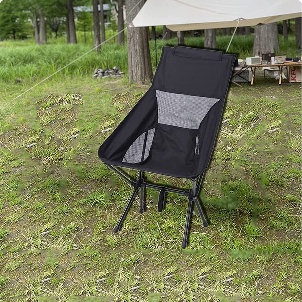 Black Heavy Duty High Back Folding Camping Chair S71787