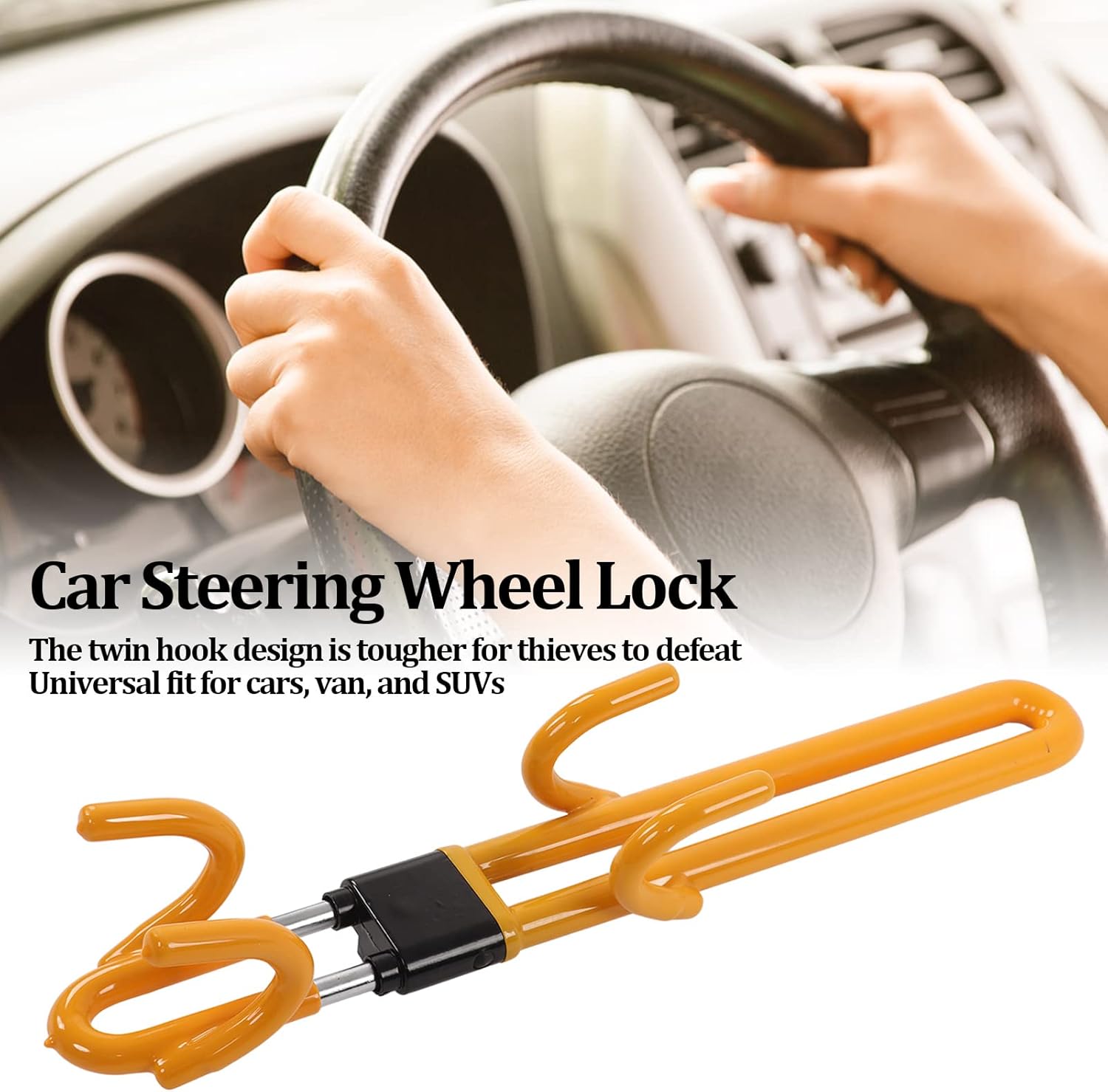 Twin Hooks Steering Wheel Lock W853902