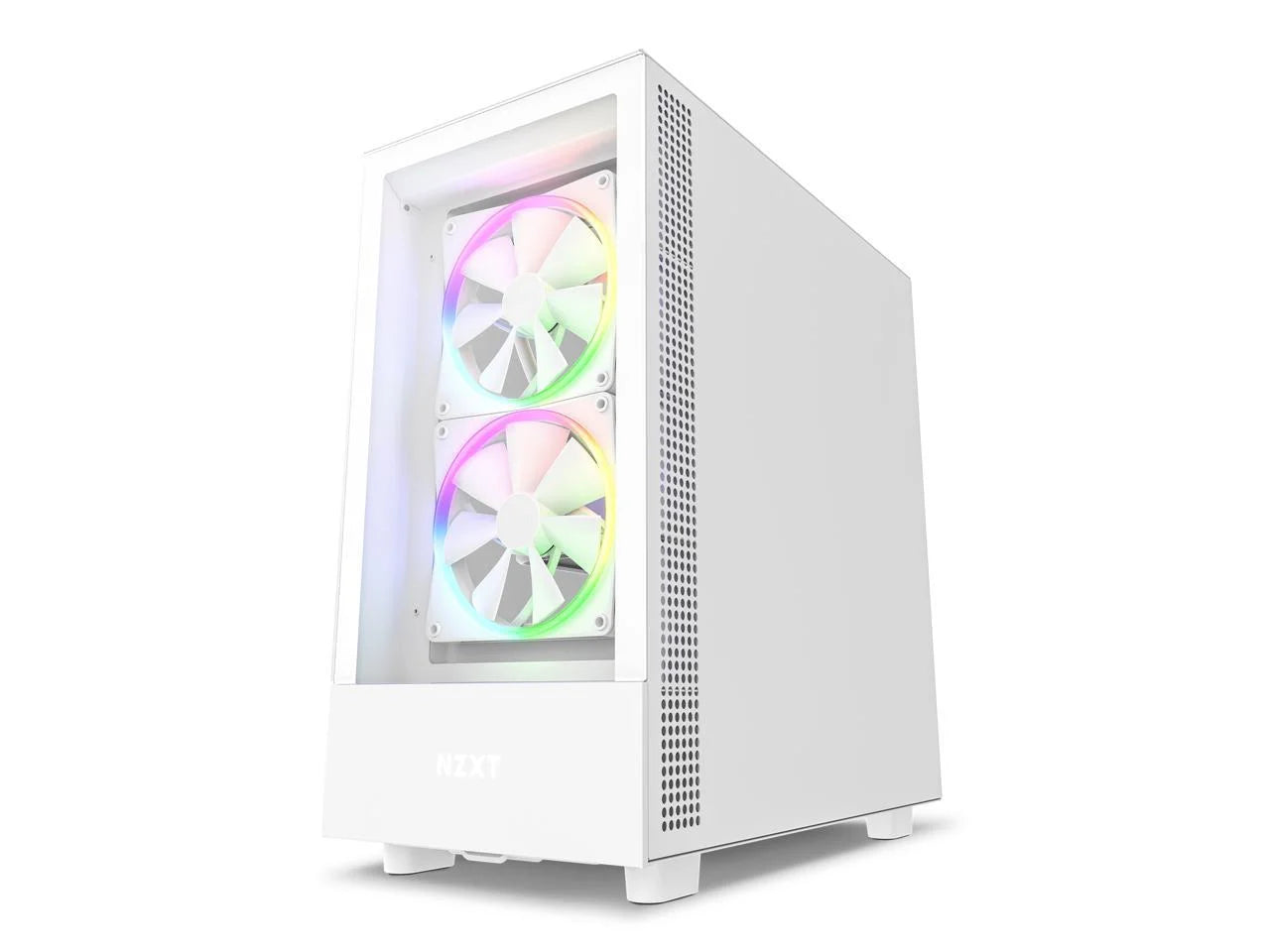 White SGCC Steel Tempered Glass ATX Computer Case X38971