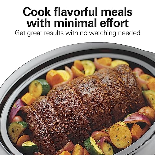 6-Quart Black Portable Slow Cooker B73027