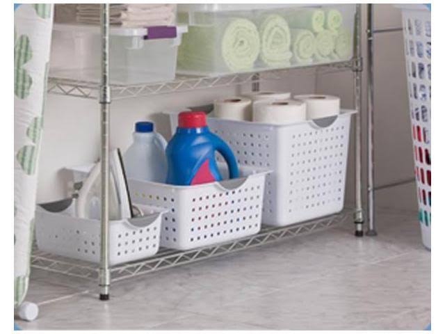 Plastic Storage Basket Bin Bundle Set Y615