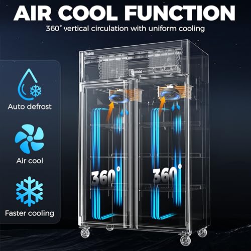 72" W 54 Cu.ft Commercial Refrigerator and Freezer Combo M361077