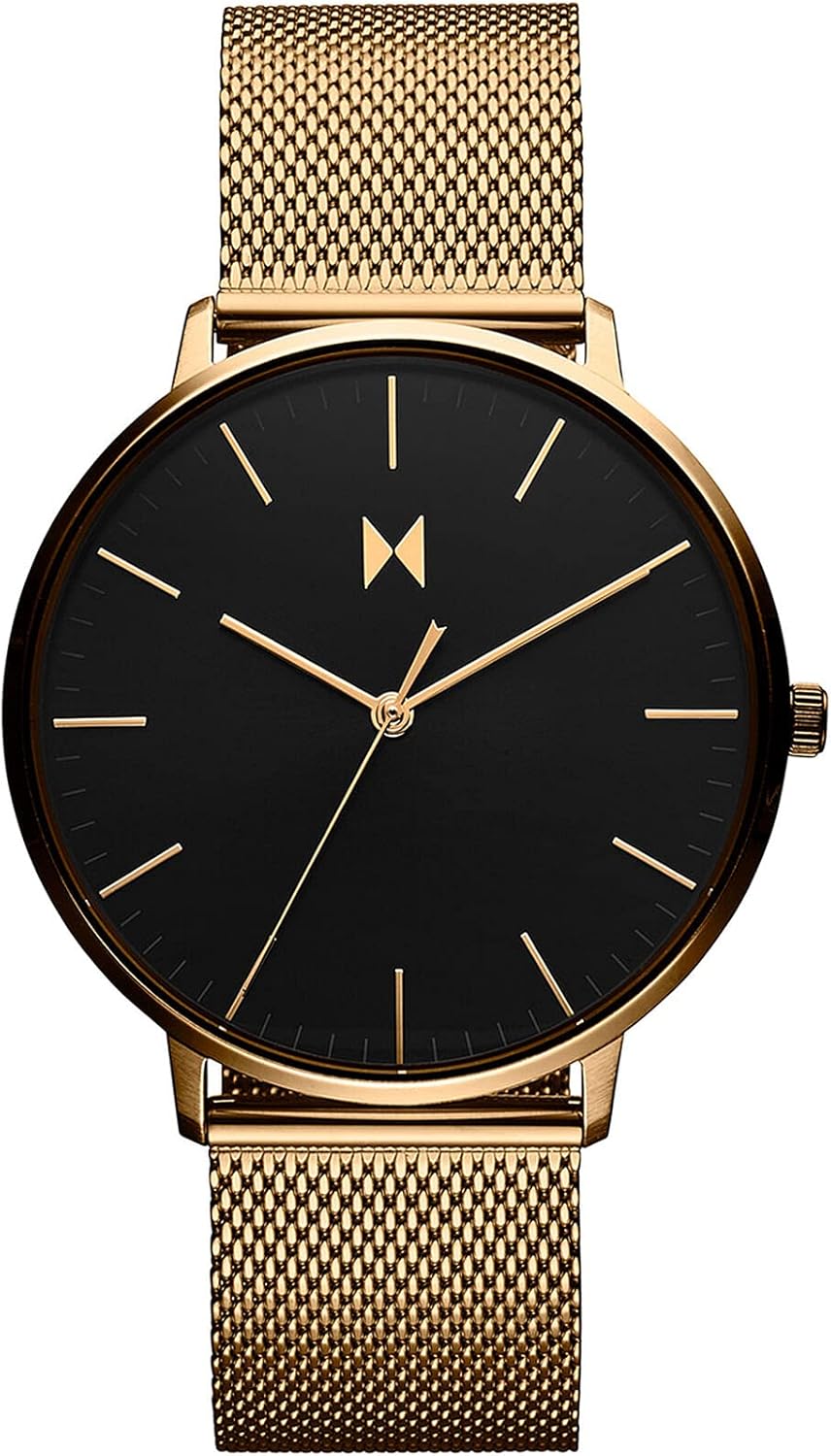 Men’s Slim Analog Watch - Minimalist Water Resistant 3 ATM 42mm Japanese Quartz Wristwatch Z869608