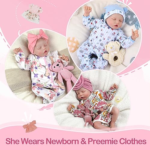 17 Inch Realistic Reborn Baby Doll with Feeding Kit Y5537