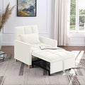 Convertible Chair Sleeper Velvet Adjustable Single Sofa Bed with Lumbar Z1939