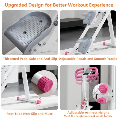 Folding Vertical Climber with Adjustable Handlebar & Pedals, 300LBS Load P4197