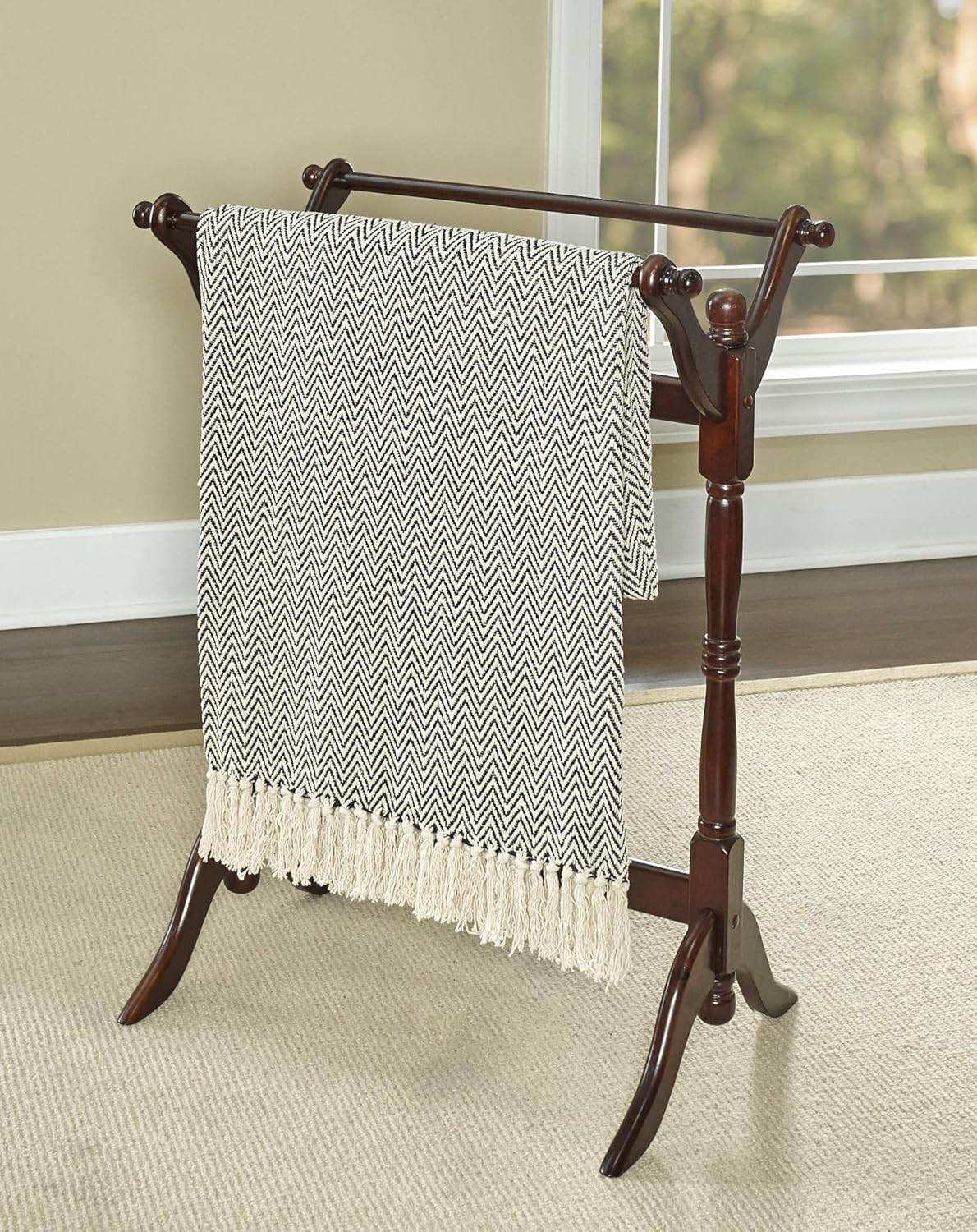 Oak Finished Blanket Quilt Rack F7351