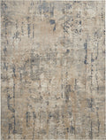 Beige/Grey 10' x 14' Abstract Distressed Area Rug A333333