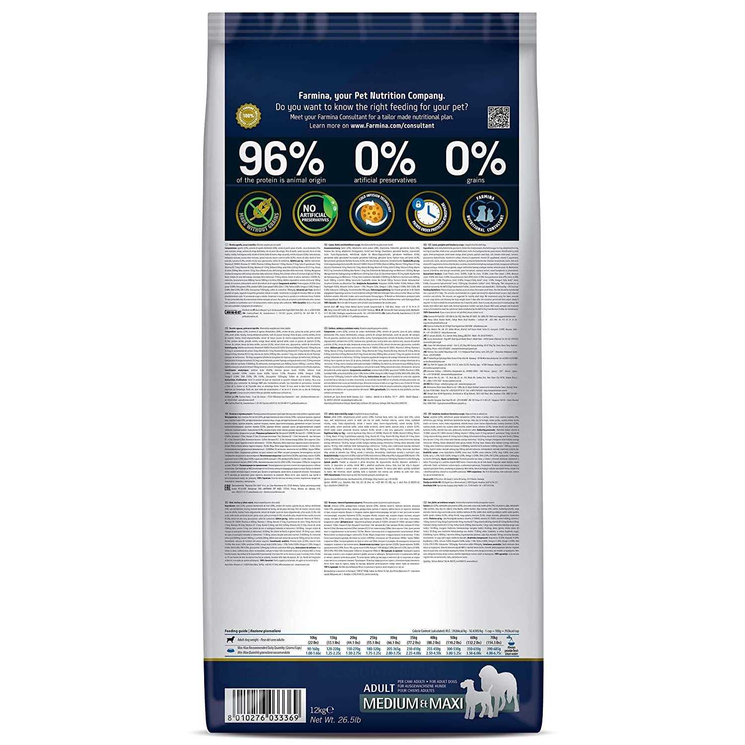 Farmina N&D Pumpkin Lamb & Blueberry Mini Dog Dry Food X150475