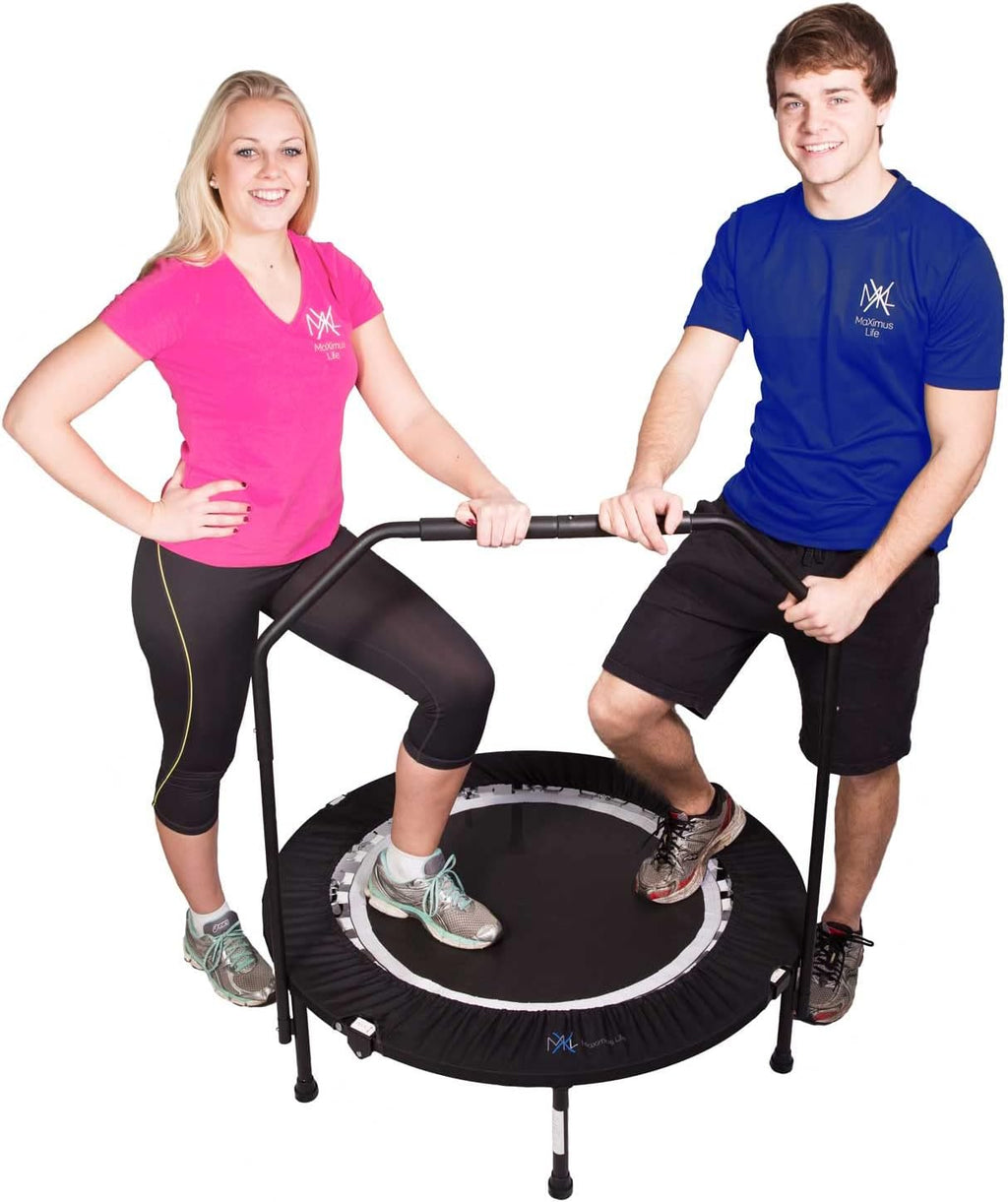 Folding Rebounder Mini Trampoline with Bar K4729