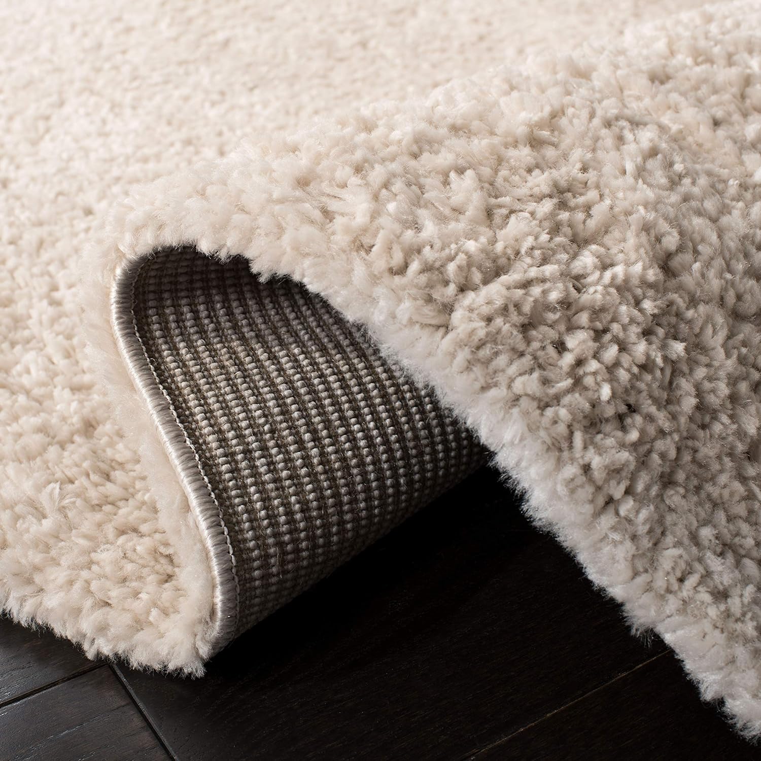 Beige 12' x 15' Shag Area Rug F5663