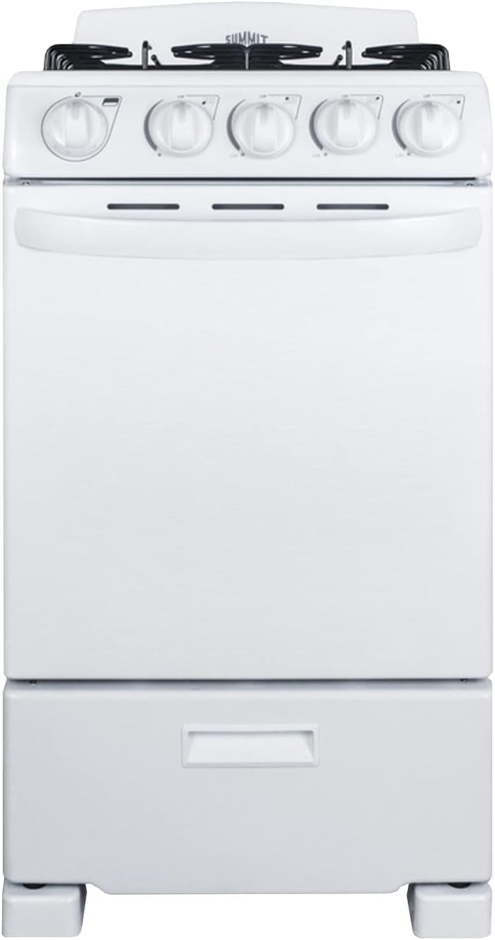 20" Freestanding Gas Range with 4 Burners 2.3 cu. ft. Oven Capacity in White C749