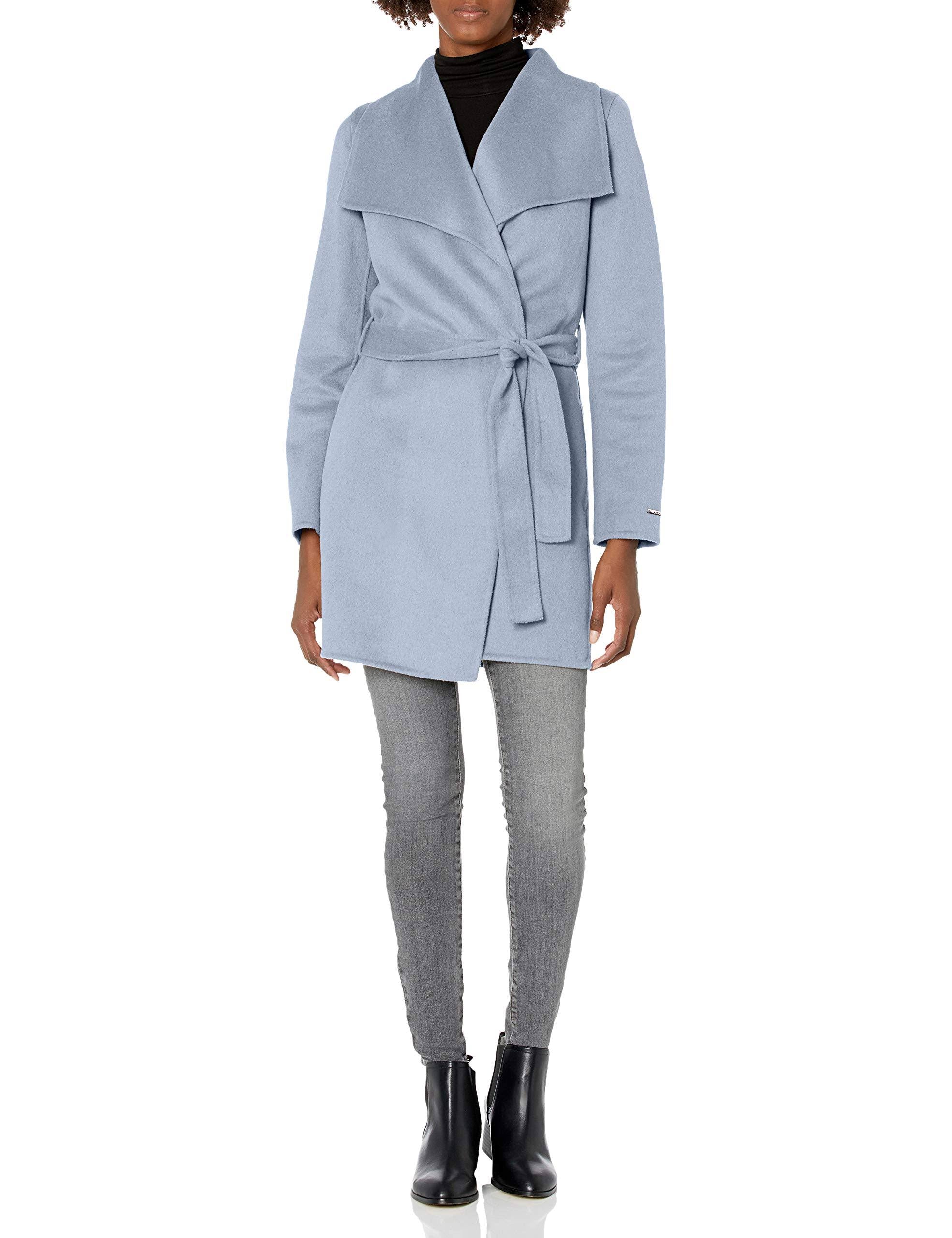 Pale Blue Double Face Wool Coat I383