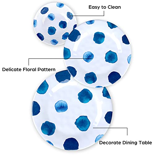 16 Pcs Melamine Dinnerware Set Plates Bowls Cups Unbreakable V4773