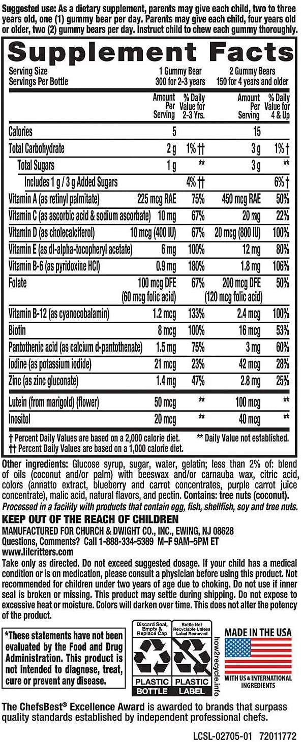 300 Gummies Multi Vitamin & Mineral Formula K2742