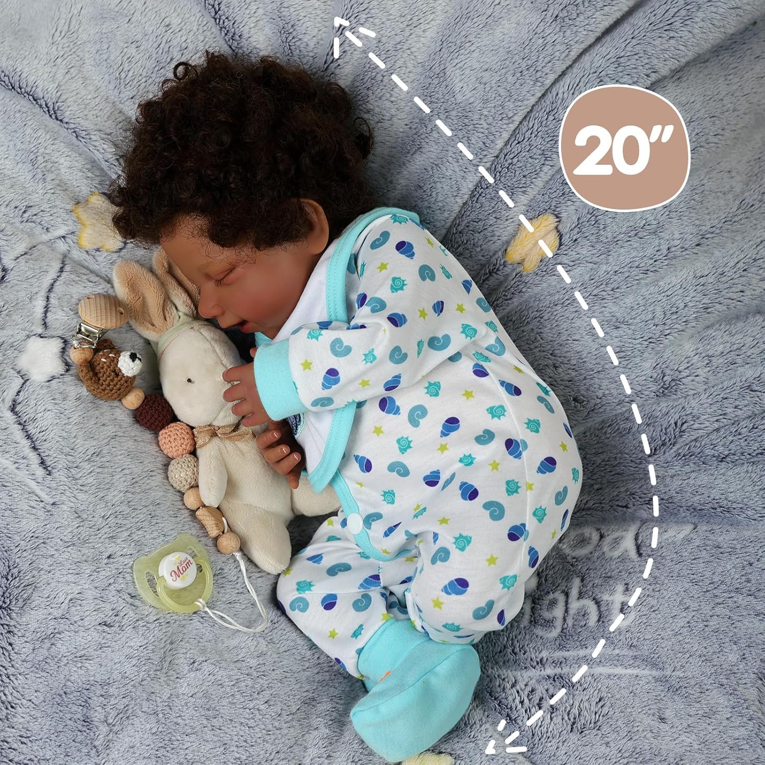 20 Inch Soft Body Realistic Reborn Baby Doll with Accessories Gift Box I1465