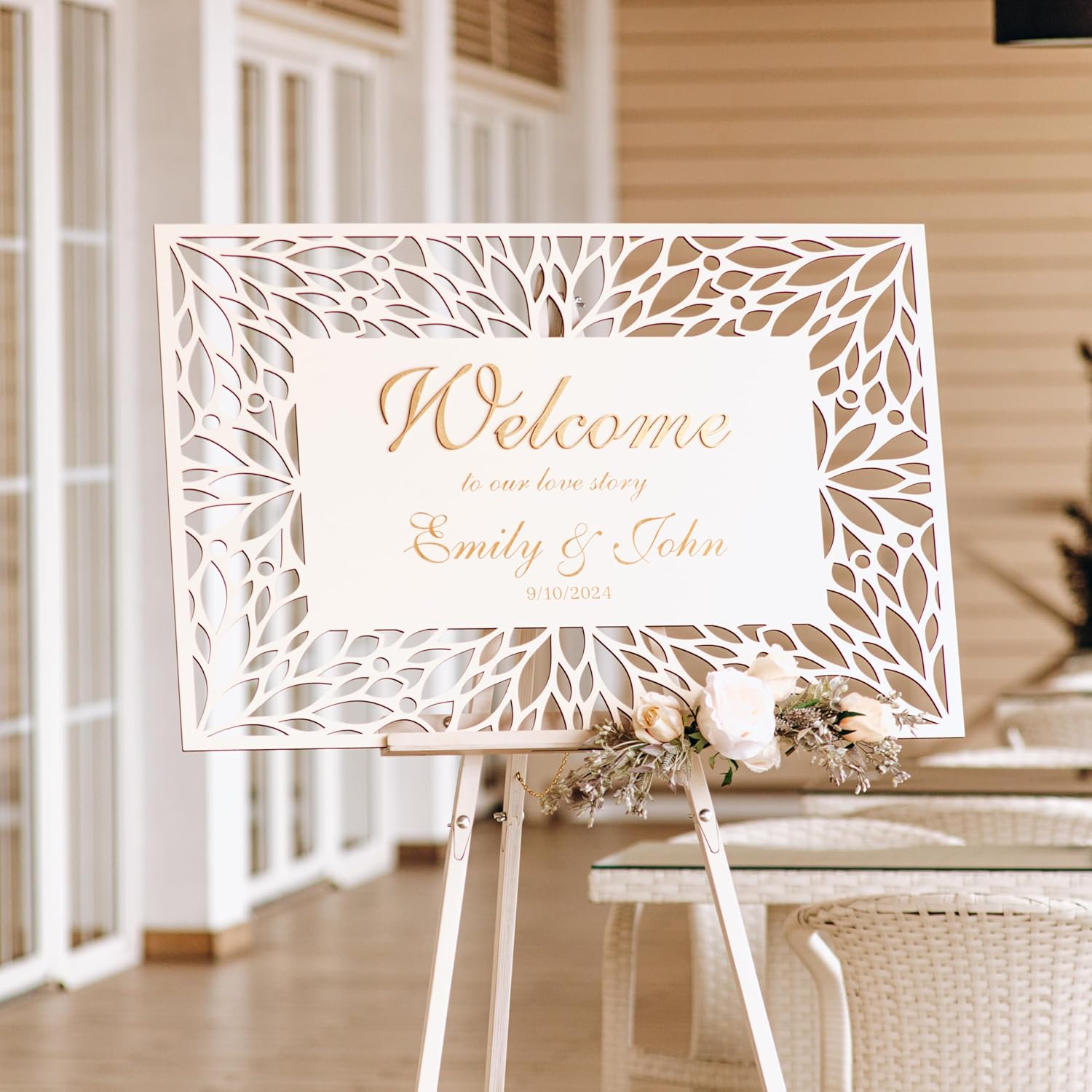Wooden Wedding Welcome Sign Y5211