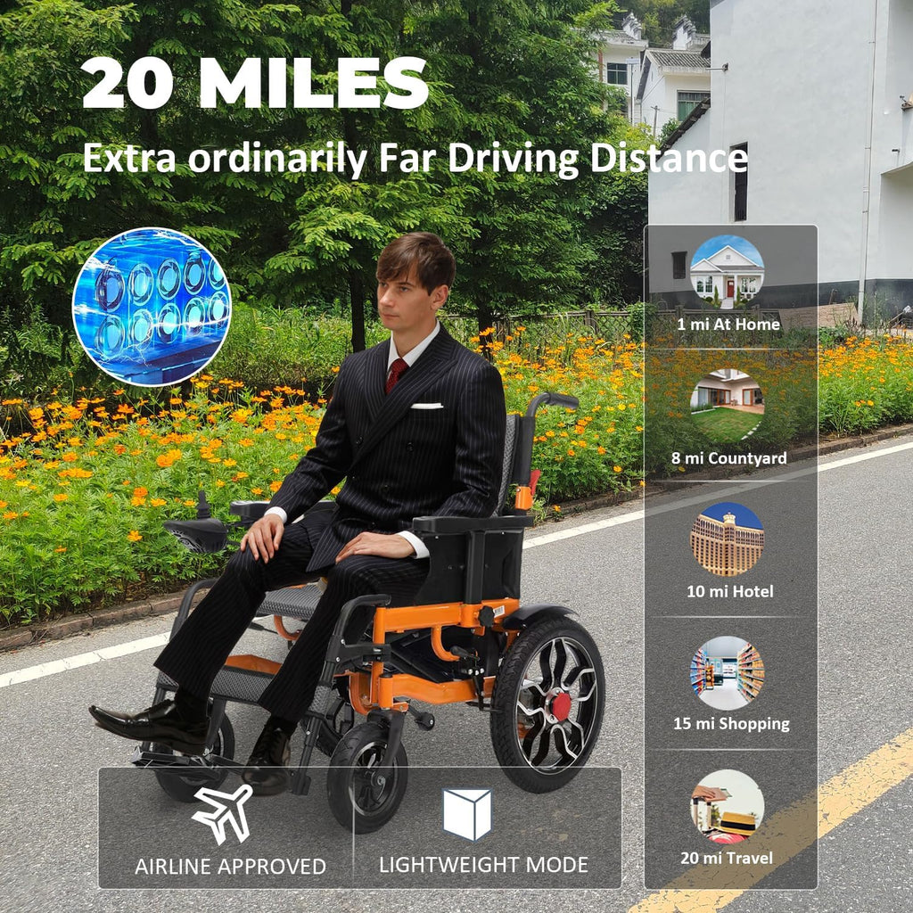 Lightweight Foldable Electric Wheelchair Q287