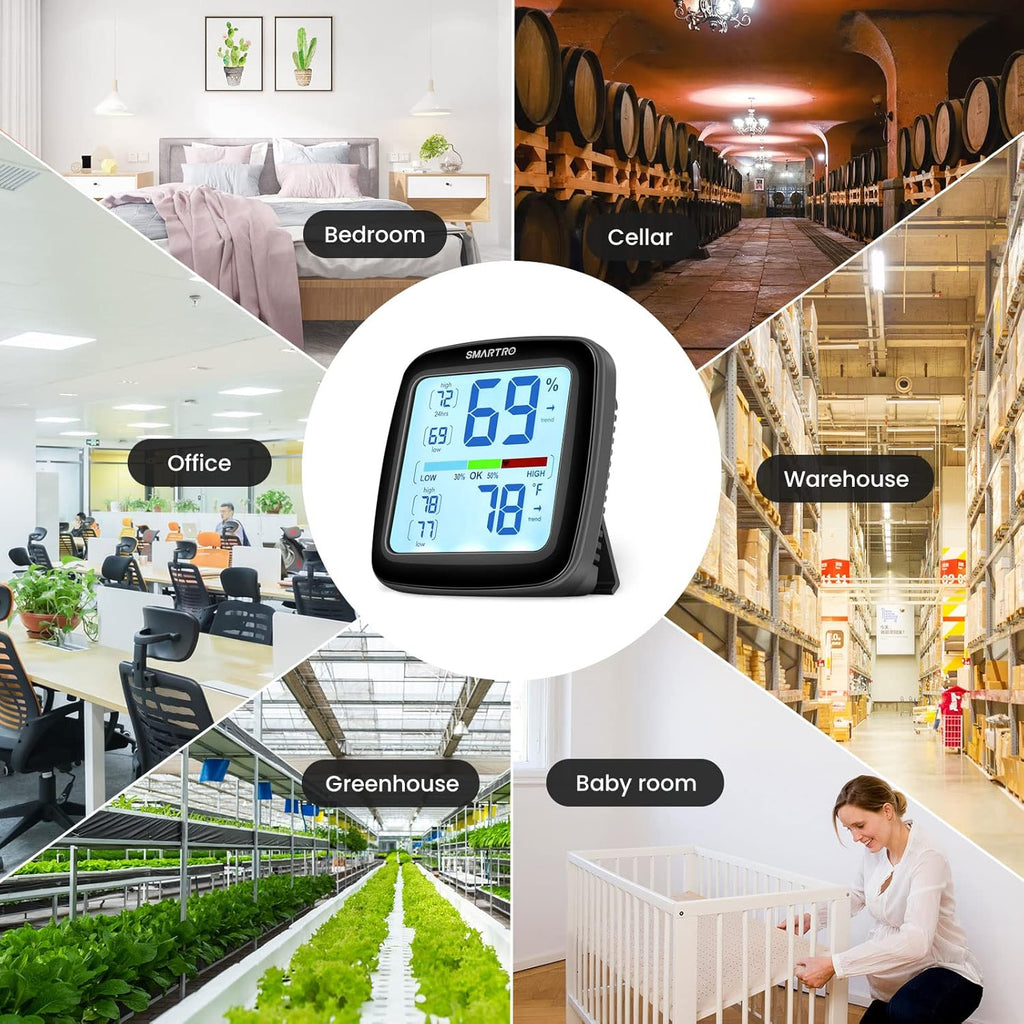 Professional Digital Hygrometer Indoor Thermometer Humidity Gauge U988607