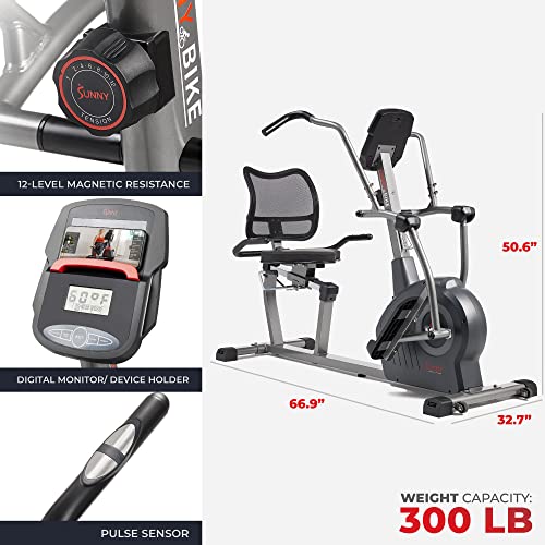Recumbent Cross Trainer & Elliptical Machine with Arm Exercisers B54907
