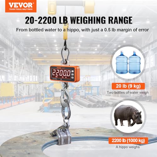 2200 lbs Digital Crane Scale with Remote Control B506593