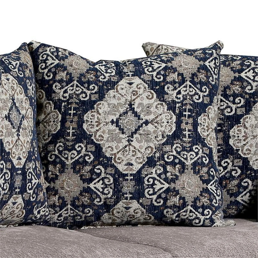 Gray Chenille 2-Piece Sofa Set J760516
