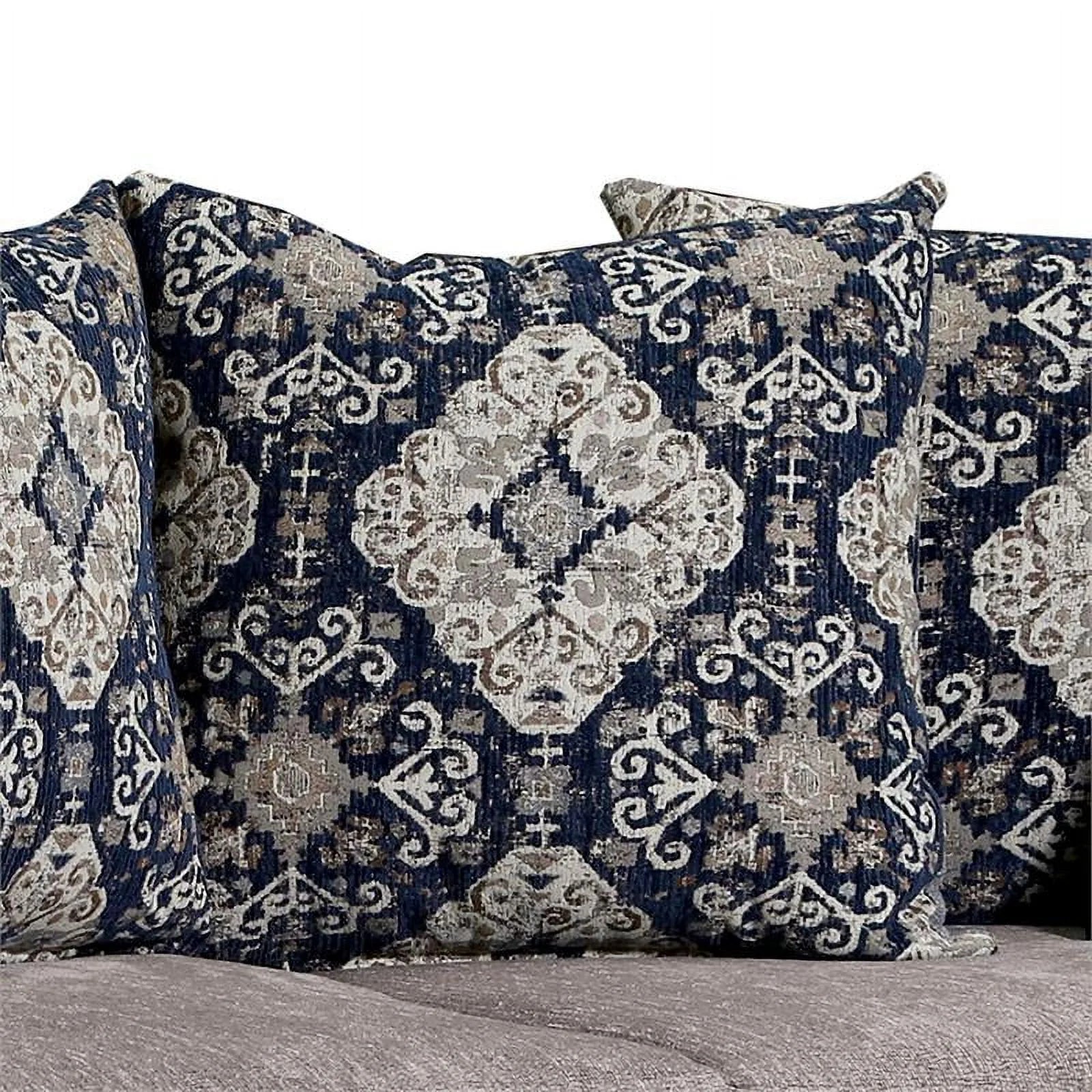 Gray Chenille 2-Piece Sofa Set J760516