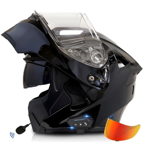 Full Face Flip up Bluetooth Motorcycle Helmet with Dual Speaker R173