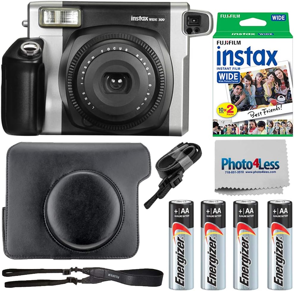 Instax Wide 300 Instant Camera + Instax Wide Instant Film Twin Pack + Energizer Batteries (4 Pack) + Case O84428