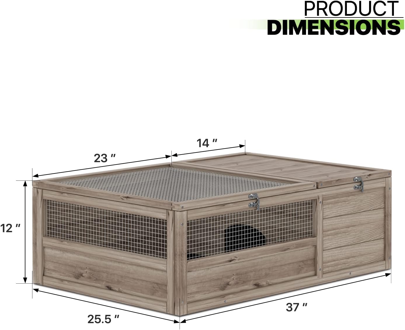 Grey Wooden Reptile Cage V407