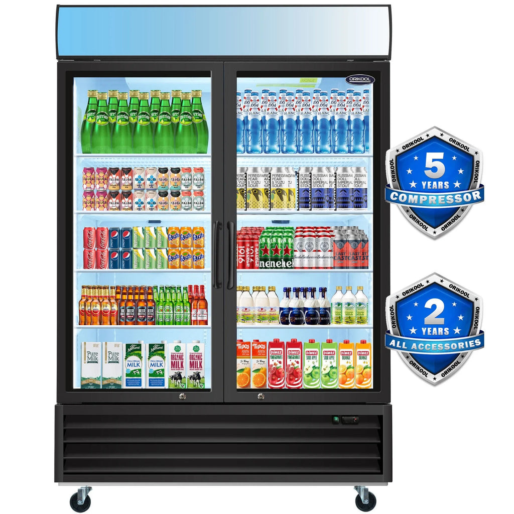 2 Glass Door Refrigerator Cooler G904