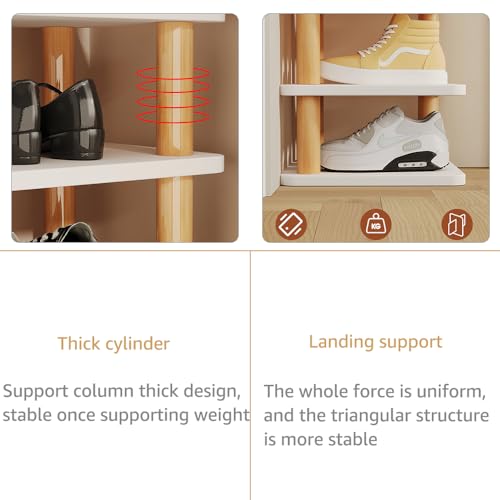8 Tiers Vertical Shoe Rack with Sturdy Frame A226