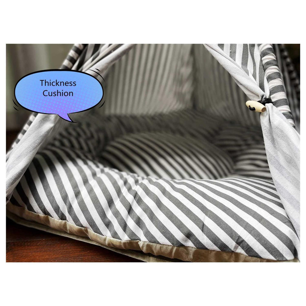 Pet Teepee Tent with Thick Cushion Y5548