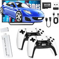 Classic Retro Game Console with 20000+ Video Games and Dual Game Controllers (White-Grey) H6677